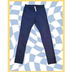 Navy Lululemon Slim Fit Zippered Pocket Slacks Standard Length W 28